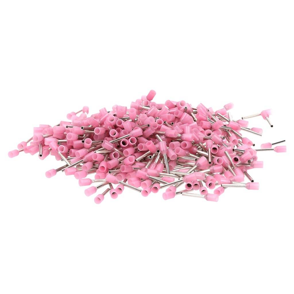 500 Stück Cembre Aderendhülsen isoliert 0,34mm² 8mm lang rosa PKE348 I Industriequalität vom deutschen Händler
