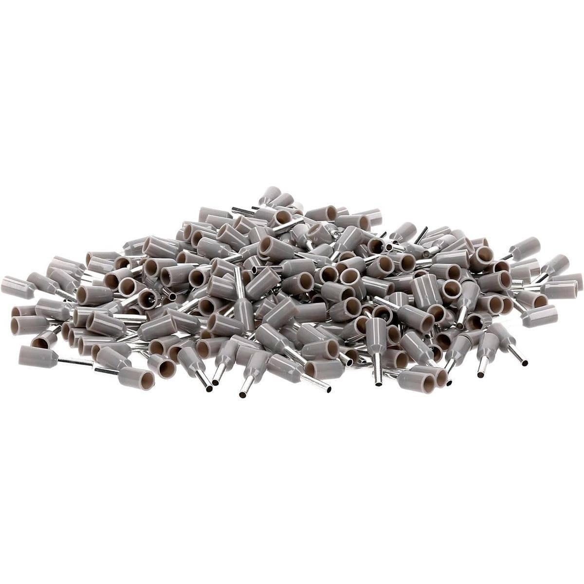 100 Stück Kalitec AE07508GRSB Aderendhülsen isoliert 0,75mm² 8mm lang grau I Made in Germany I Industriequalität