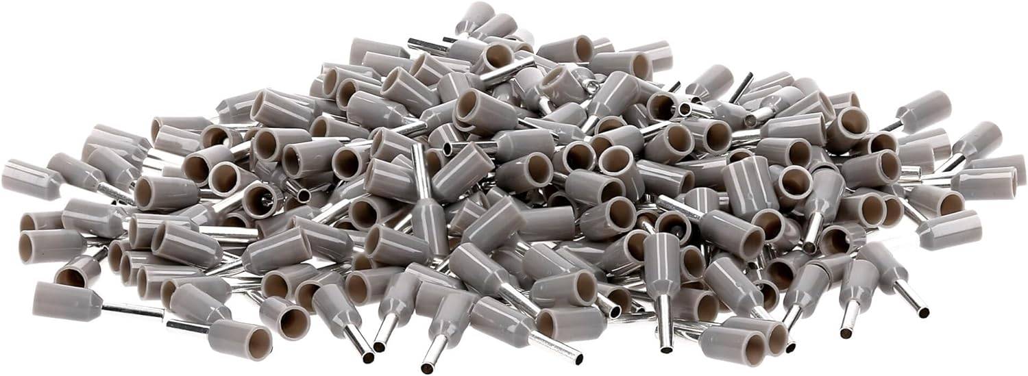 100 Stück Kalitec AE07508GRSB Aderendhülsen isoliert 0,75mm² 8mm lang grau I Made in Germany I Industriequalität