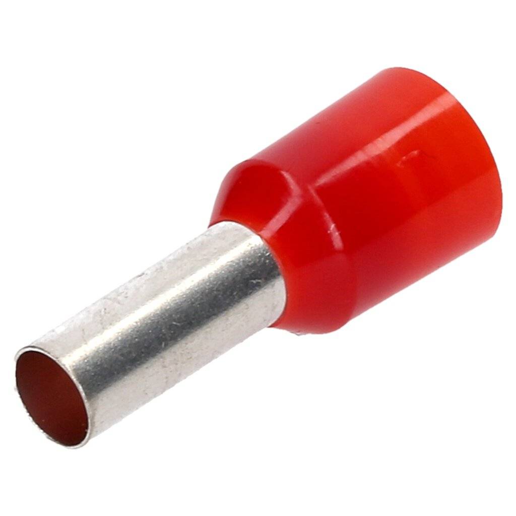 100 Stück Cembre Ader-End-Hülsen isoliert 10mm² 12mm lang rot PKD1012 I Industriequalität vom deutschen Händler
