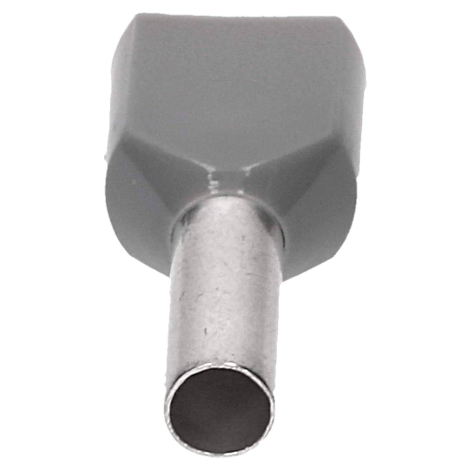 100 Stück Cembre PKT412 Zwillingsaderendhülsen isoliert 2x4mm² grau 12mm lang I Industriequalität vom deutschen Händler