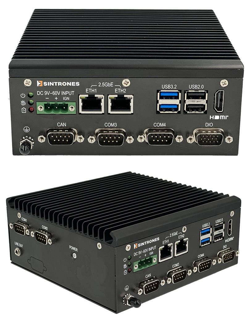 Sintrones VBOX-3132-D25-M12X-N4 (Intel N150, Lüfterlos Rugged Edge Computer, M12, Backup Batterie Support)