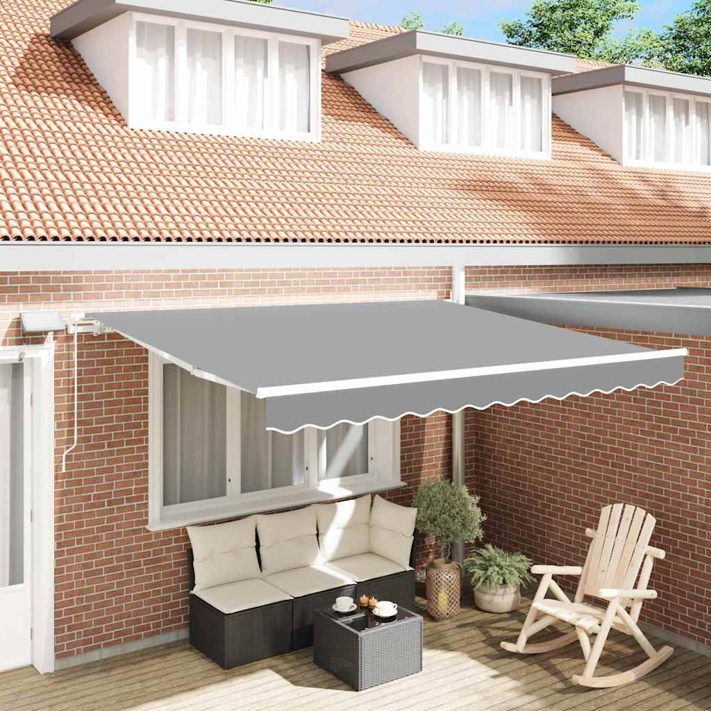 vidaXL Markisenrahmen mit LED-Lichtleisten Weiß 300 x 250 cm Aluminium