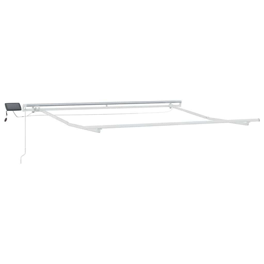vidaXL Markisenrahmen mit LED-Lichtleisten Weiß 300 x 250 cm Aluminium