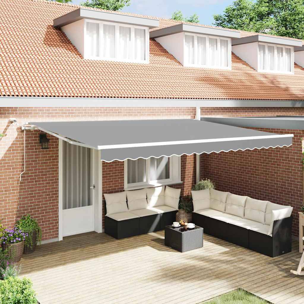vidaXL Markise mit Weiß 4,5 × 3 m Metall