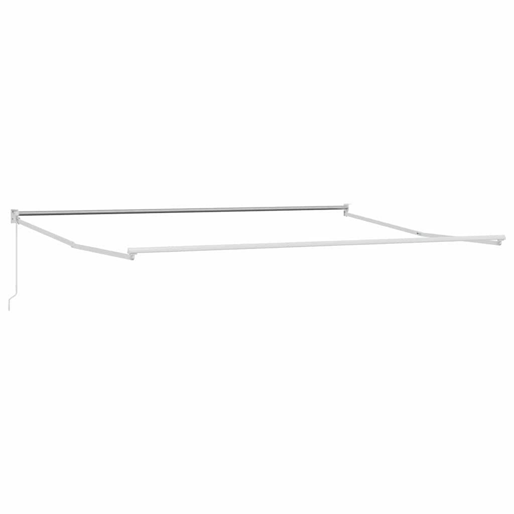 vidaXL Ausziehbarer Sonnenschirmrahmen Weiß 450 x 300 cm Aluminium