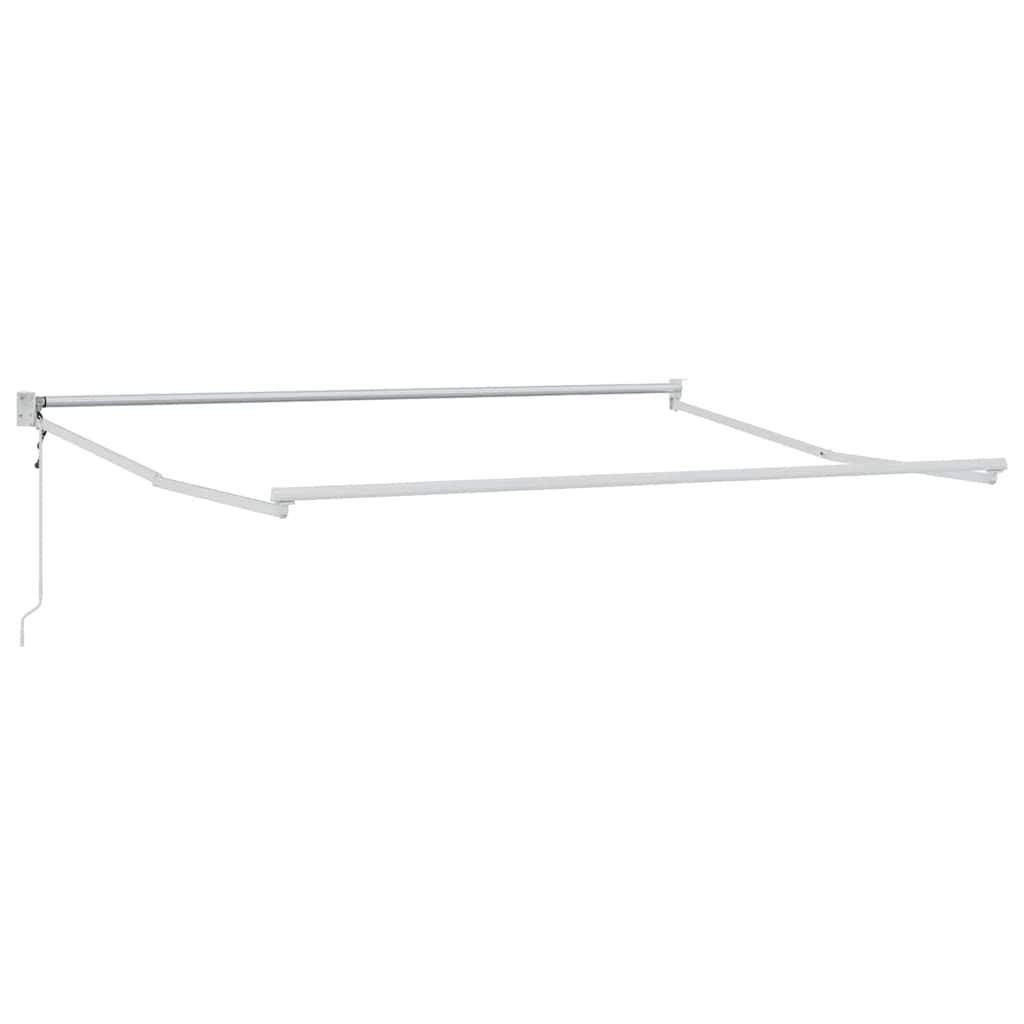 vidaXL Ausziehbarer Sonnenschirmrahmen Weiß 300 x 250 cm Aluminium