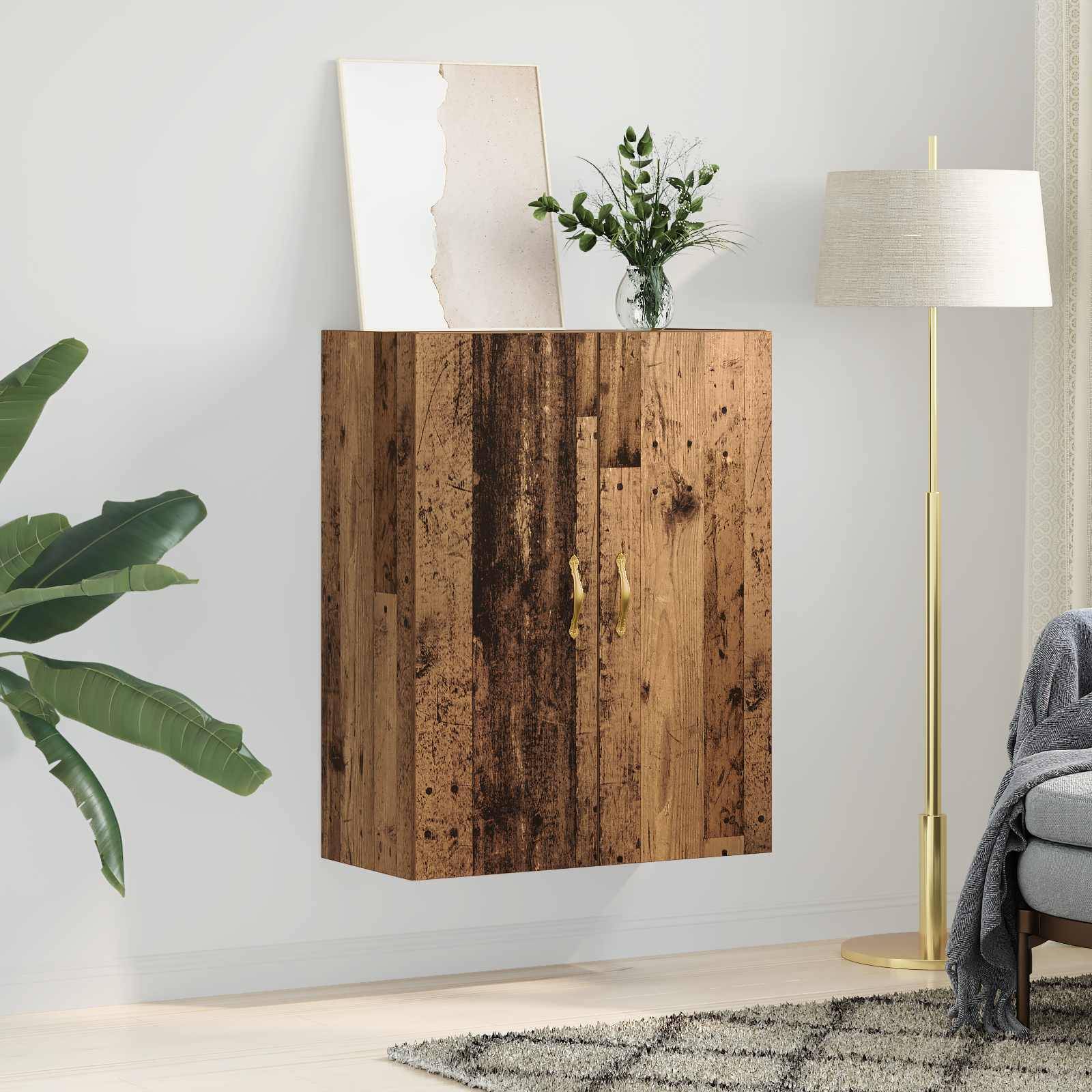 vidaXL Wandschrank Altholz 69,5 x 34 x 90 cm Holzwerkstoff