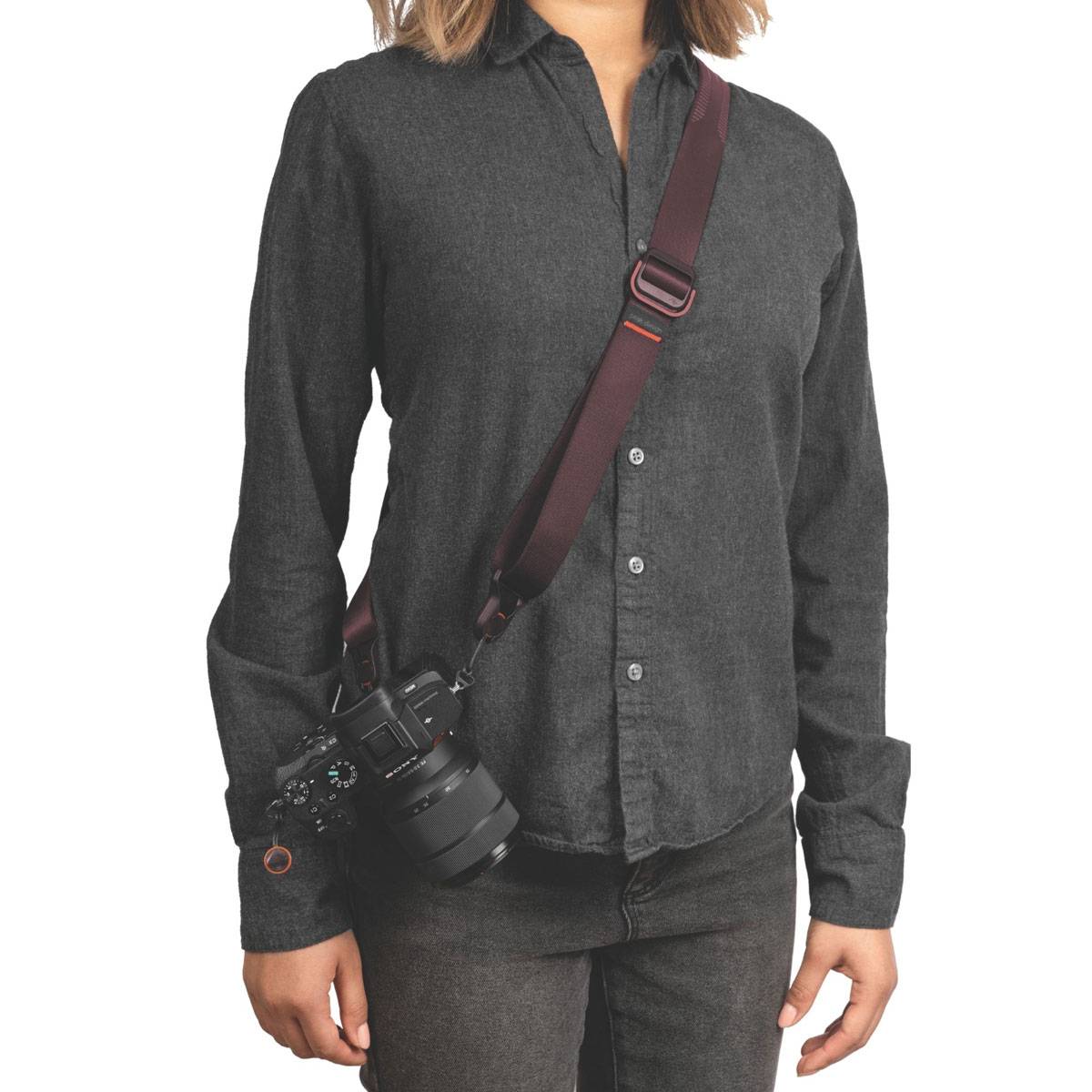 Peak Design Slide Lite Kameragurt - Eclipse (Weinrot)