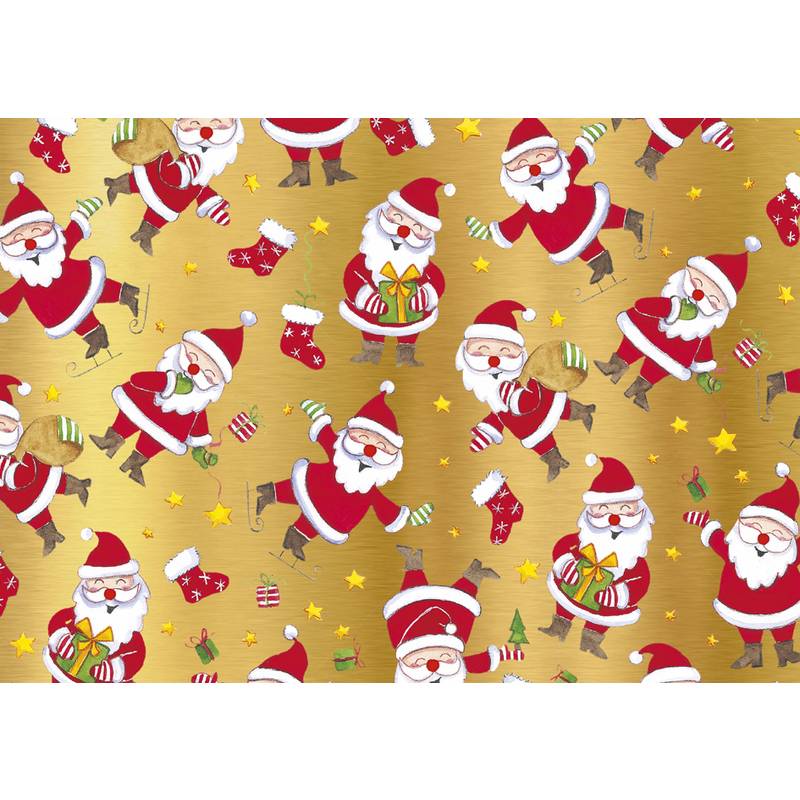 SUSY CARD Weihnachts-Geschenkpapier "Weihnachtsmänner"