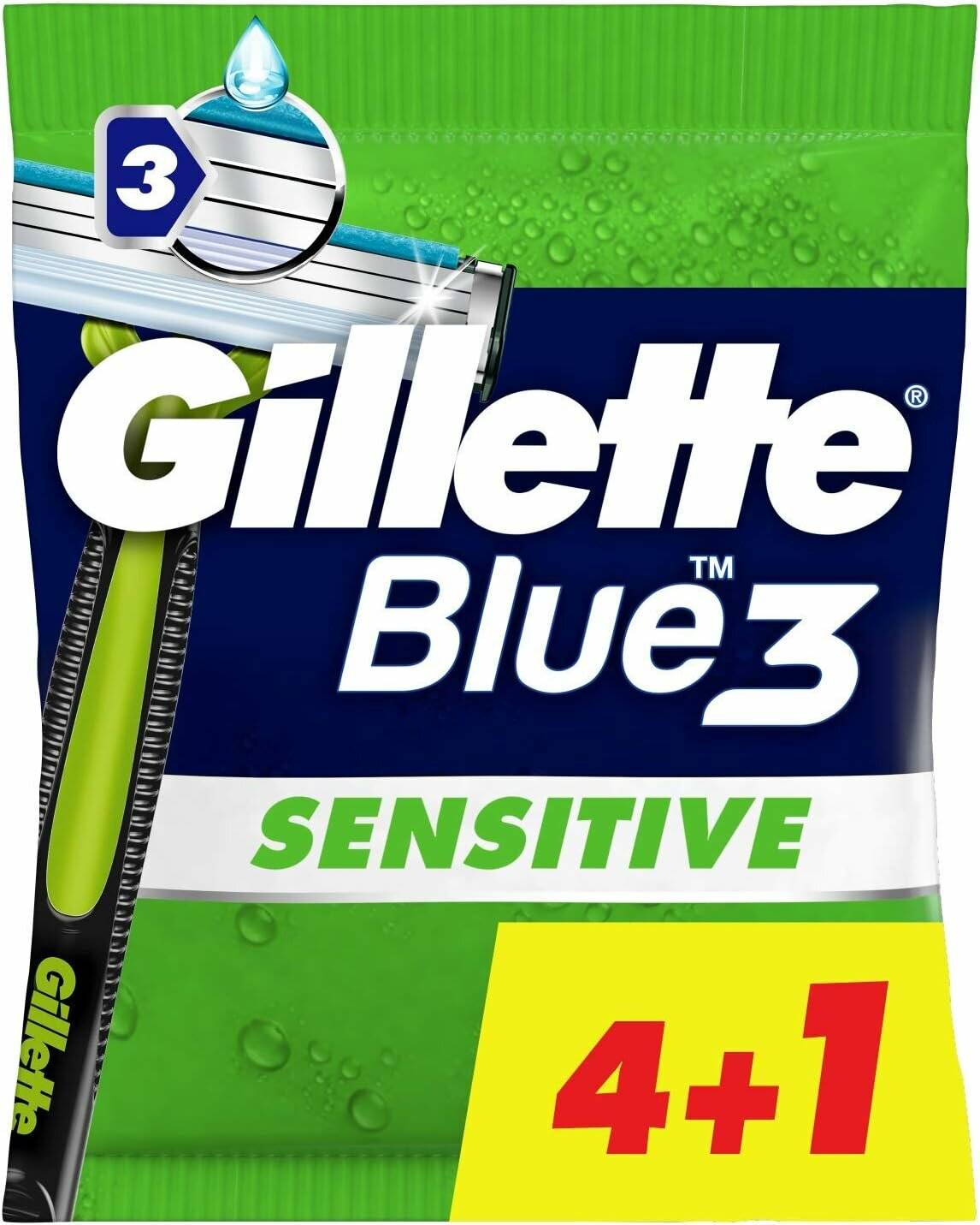 Gillette Blue 3 Sensitive Cuchilla Afeitar Desechables 5 U