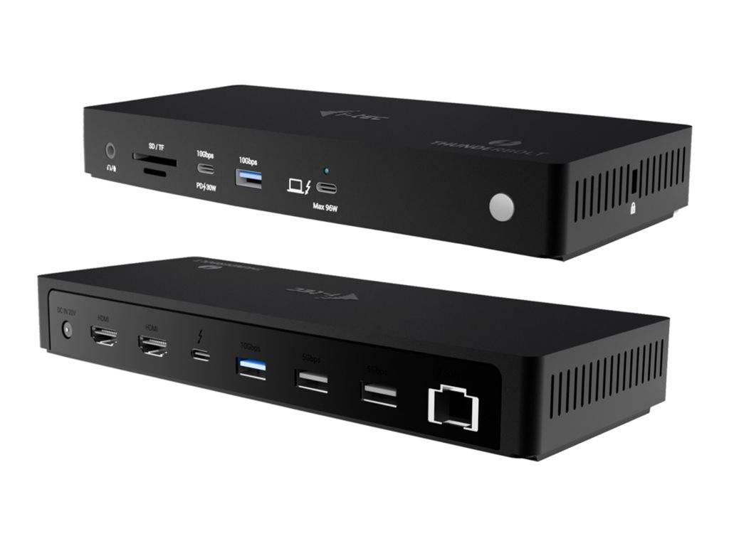 I-TEC Thunderbolt4 3xDisplay DS 2xHDMI 1xTB3 1x2,5GLAN 1xUSB-C Gen2 2xUSB-A Gen2 2xUSB-A Gen1 SD+TF Kartenleser 1x Audio/Mic PD 96W