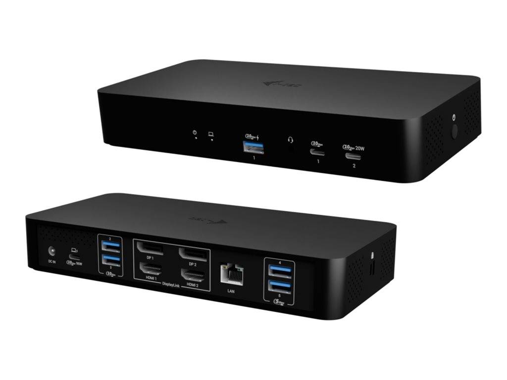 I-TEC Universal Intelligent Dual Display DS 2xHDMI 2xDP 1xGLAN 2xUSB-C Gen2 3xUSB-A Gen2
