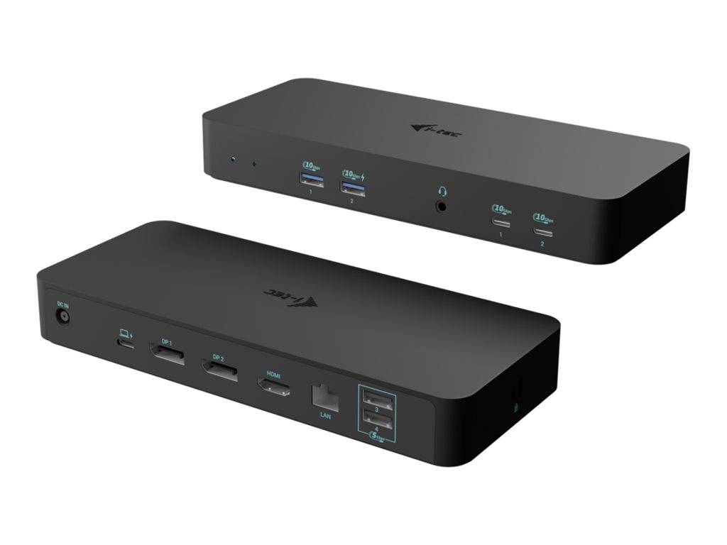 I-TEC USB-C Intelligent Triple Display Docking Station 1xHDMI 2xDP 1xGLAN 2xUSB-C Gen2 2xUSB-A Gen2 2xUSB-A Gen1 1xAudio/Mic PD 100W