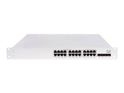 Frontansicht eines Cisco-Netzwerk-Switches mit mehreren Ethernet-Anschlüssen auf einem Rack-Mount-Panel.