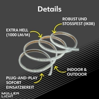 MÜLLER-LICHT LED-Strip Power Stripe 25m, 290 W, 25000 lm, 2700 K, IP44, warmweiß MÜLLER-LICHT LED-Strip Power Stripe 25m, 290 W, 25000 lm, 2700 K, IP44, warmweiß