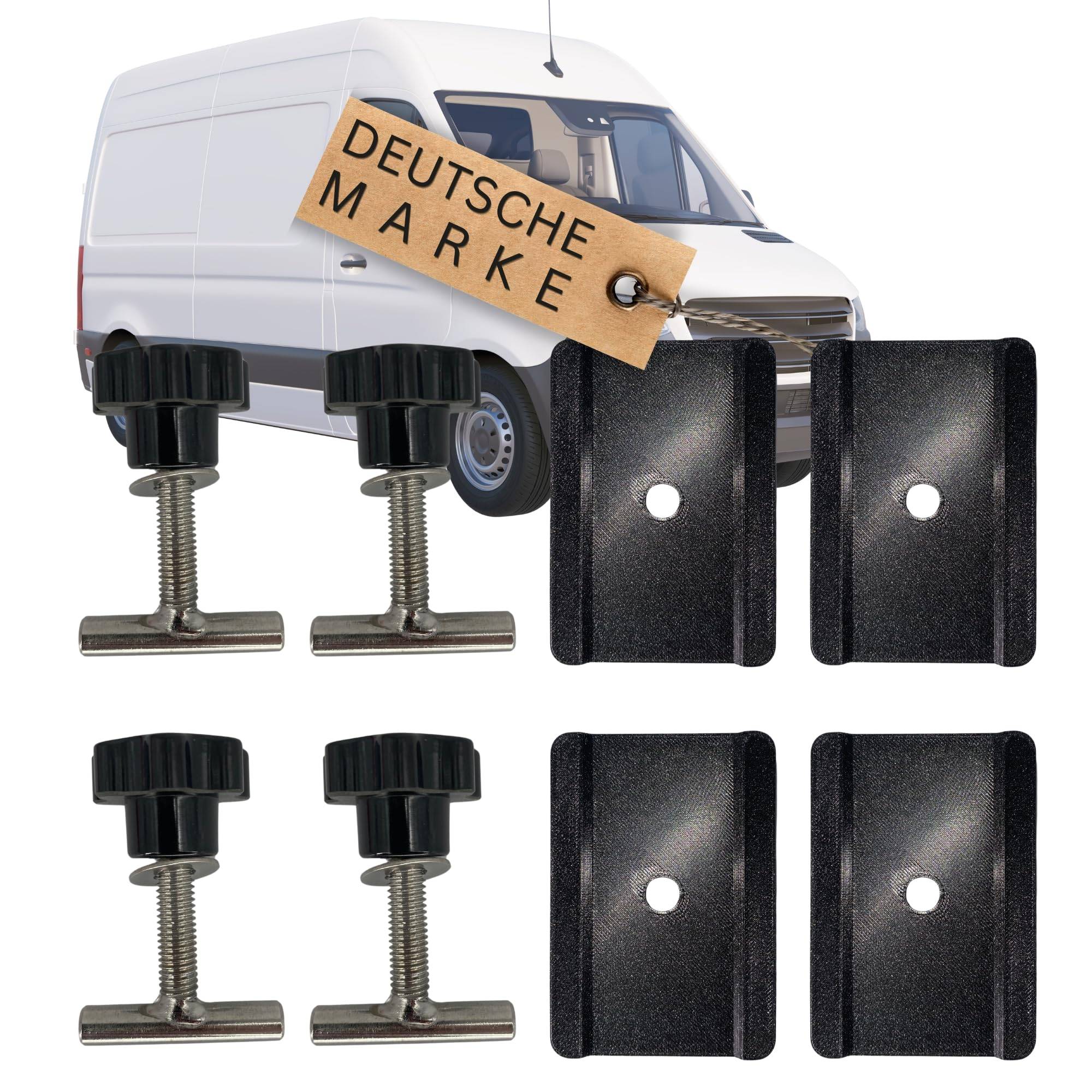 4 Schrauben 4 Abdeckungen kompatibel mit Mercedes Benz Vito V-Klasse W447 Viano W639 Ladungssicherung Befestigungsset Multivan Zubehör Camping