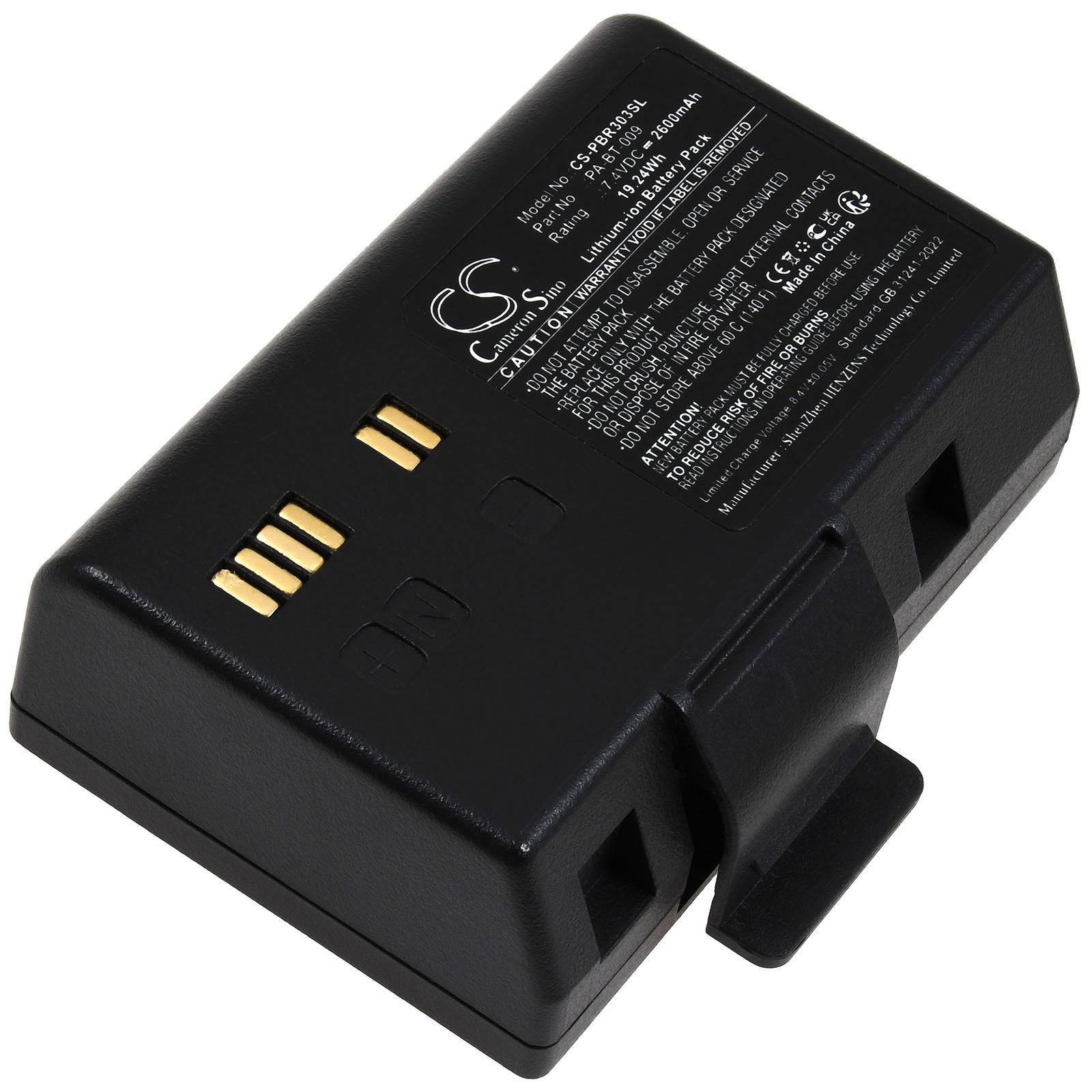 Powery Akku kompatibel mit Brother Typ PA-BT-009, 7,4V, Li-Ion