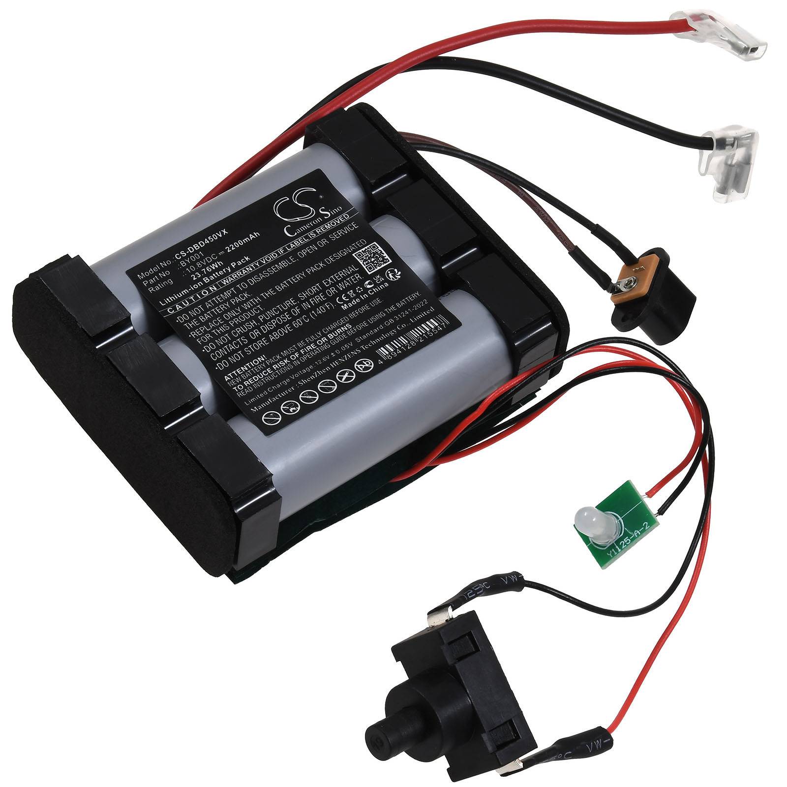 Powery Akku passend für Staubsauger Dirt Devil BD45000 Typ BY001, 10,8V, Li-Ion