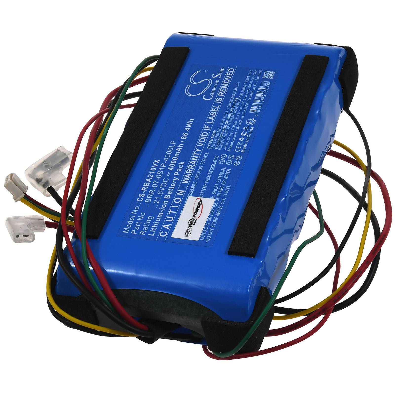 Powery Akku kompatibel mit Roborock Typ BRR-07-6S1P-4000LF, 21,6V, Li-Ion