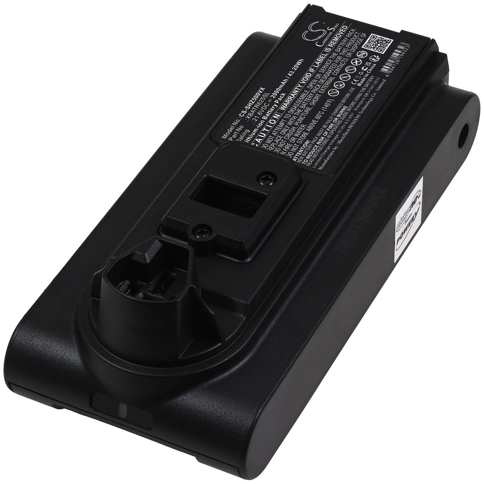 Powery Akku für Shark IZ562 IZ562HC Staubsauger, 21,6V, Li-Ion
