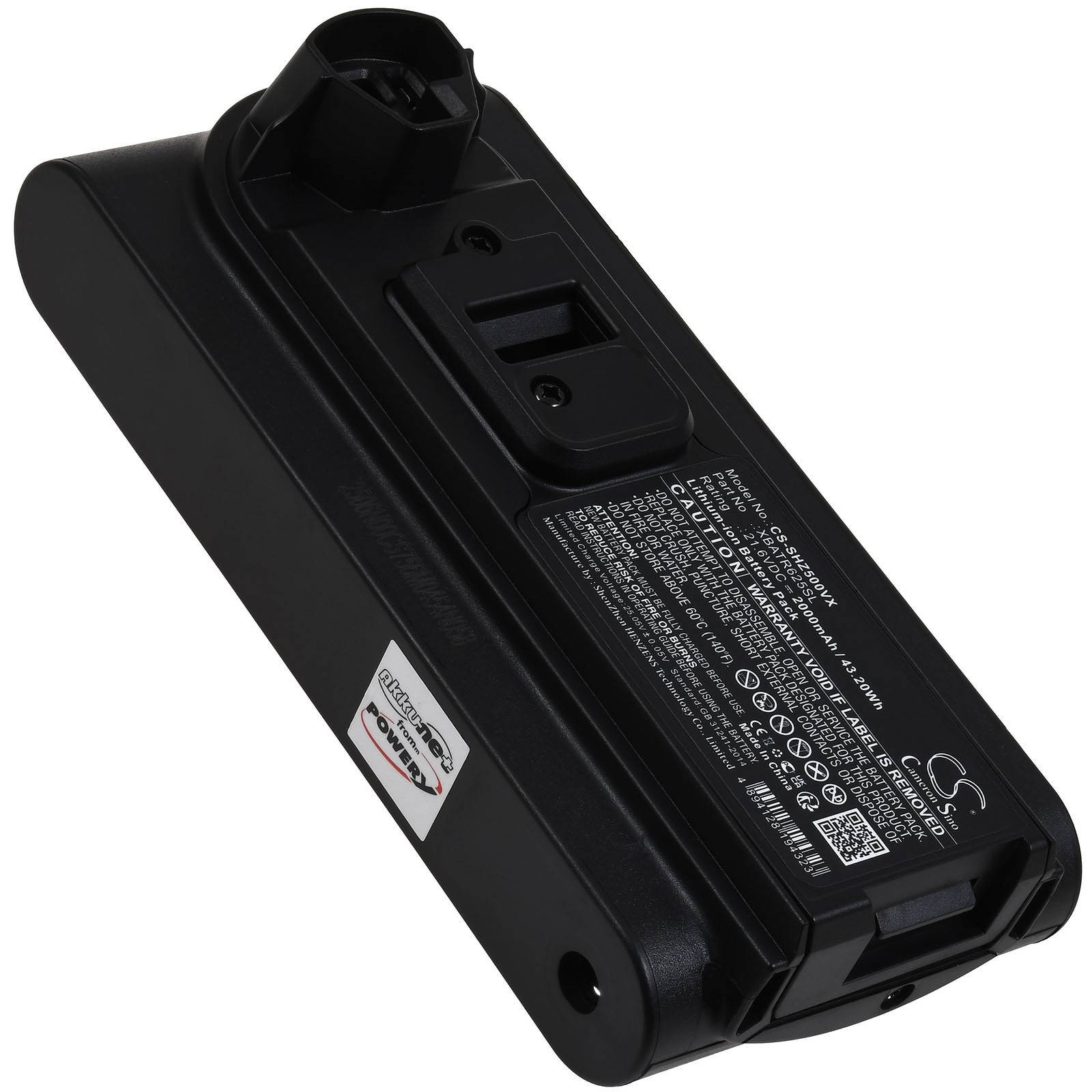 Powery Akku für Shark IZ562 IZ562HC Staubsauger, 21,6V, Li-Ion