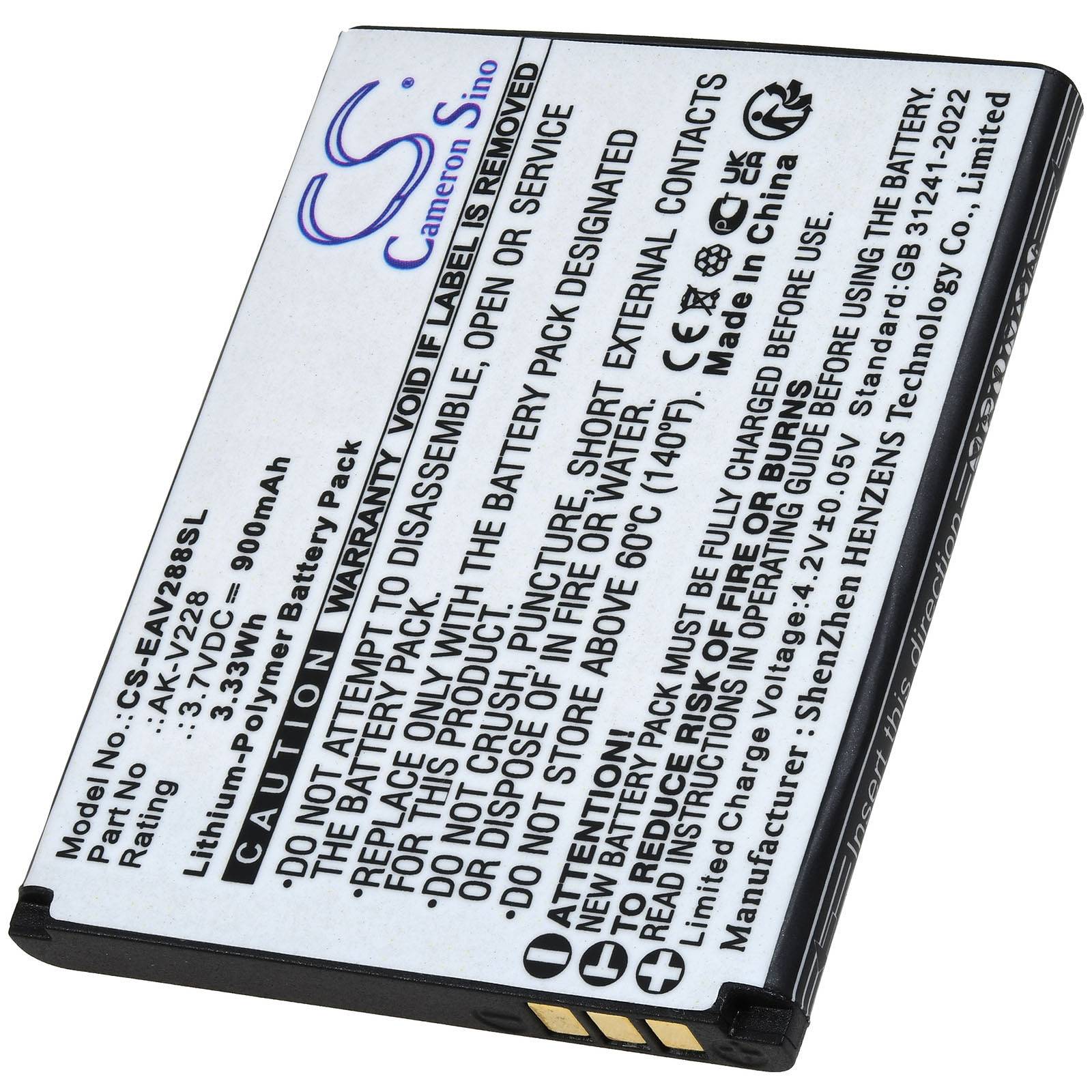 Powery Akku kompatibel mit Emporia Typ AK-V228, 3,7V, Li-Polymer