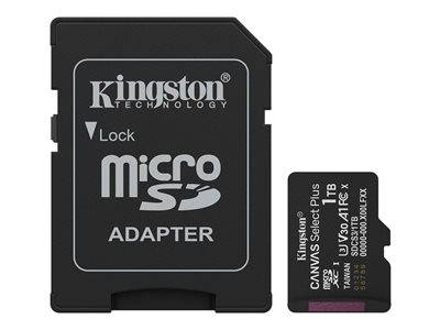 SD MicroSD Card 1TB Kingston SDXC Canvas+ Gen3 m.Adapter retail Multimedia-Technik Micro SD Karten