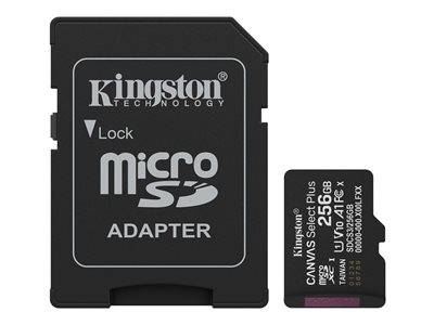 SD MicroSD Card 256GB Kingston SDXC Canvas+ Gen3 m.Adapter retail Multimedia-Technik Micro SD Karten