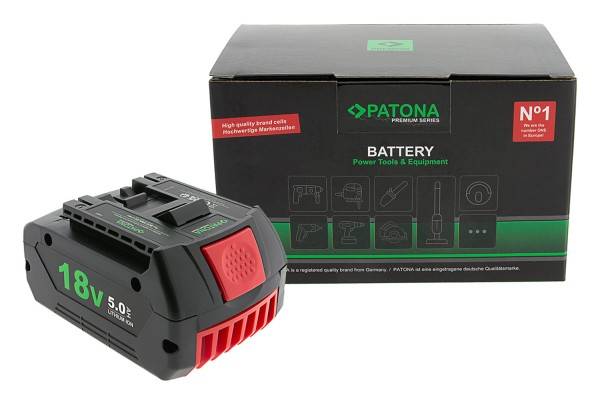 2er-Set PATONA Akku Bosch GBA180LED 18V 5.0Ah