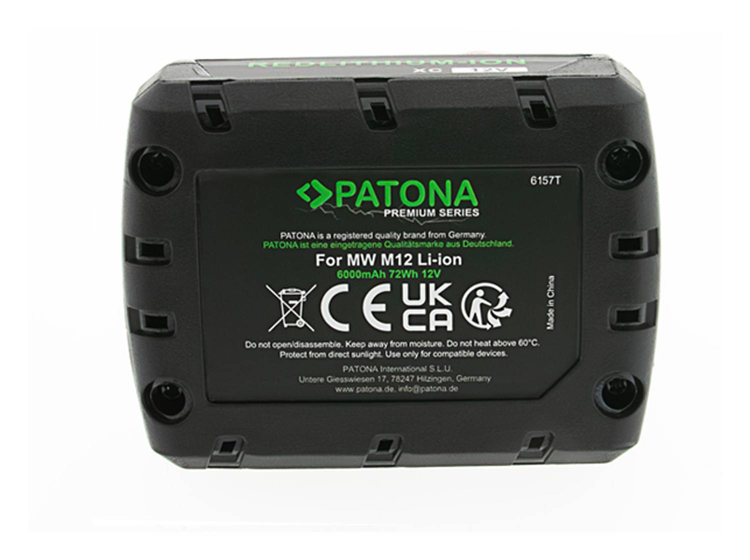 PATONA Premium Akku für Milwaukee M12 RedLithium 12V