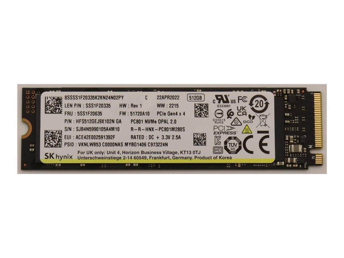 Lenovo SK Hynix - SSD - verschlüsselt - 512 GB - intern - M.2 2280 - PCIe 4.0 x4