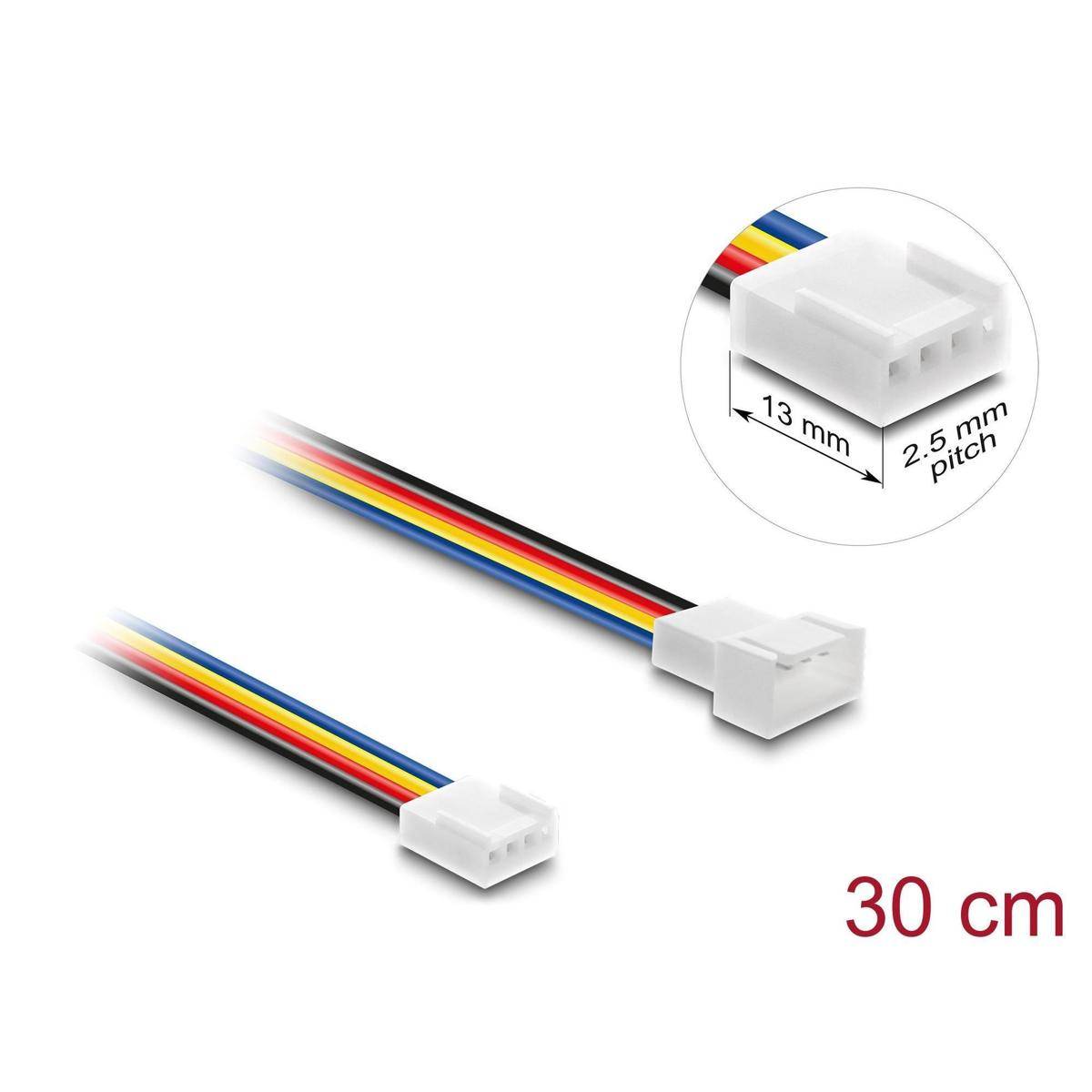 Delock Lüfter Verlängerungskabel PWM Stecker zu Buchse 4 Pin, Steckerlänge 13 mm