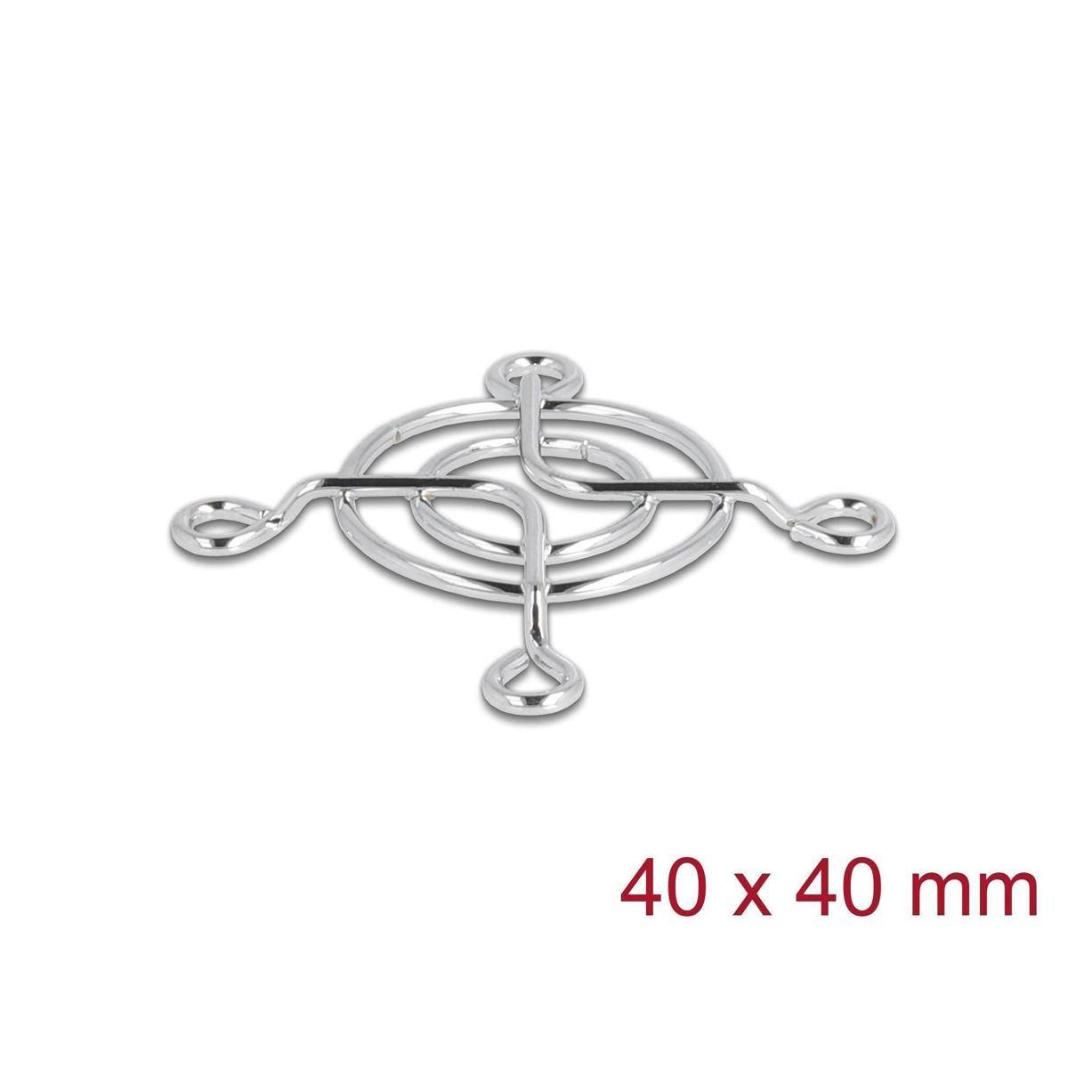 Delock Lüftergitter 40 x 40 mm silber