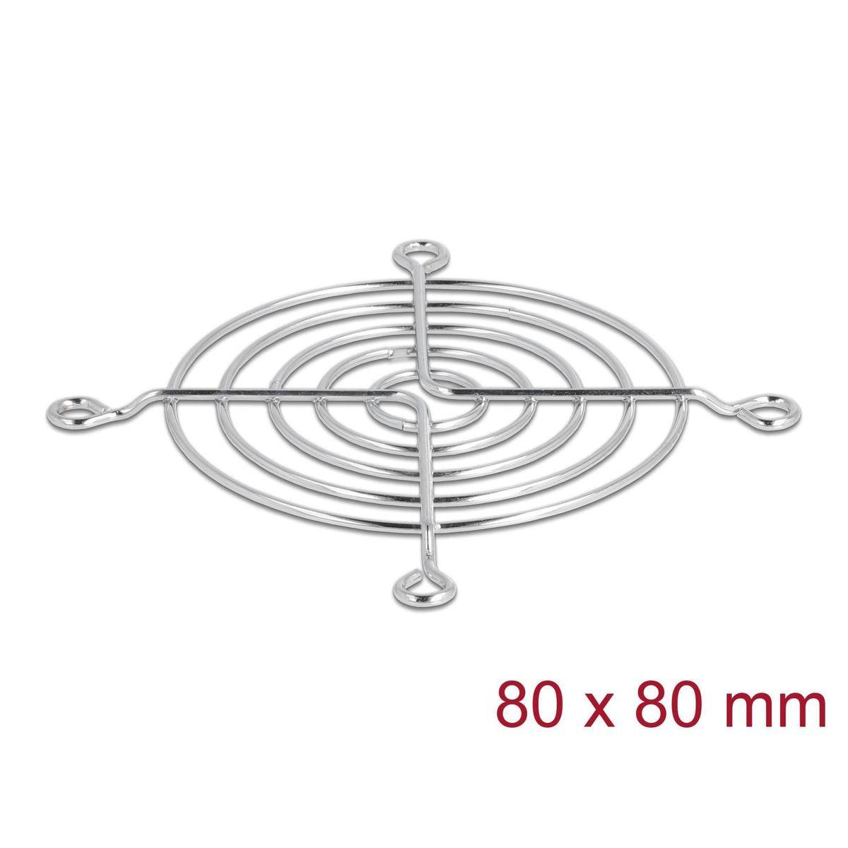 Delock Lüftergitter 80 x 80 mm silber