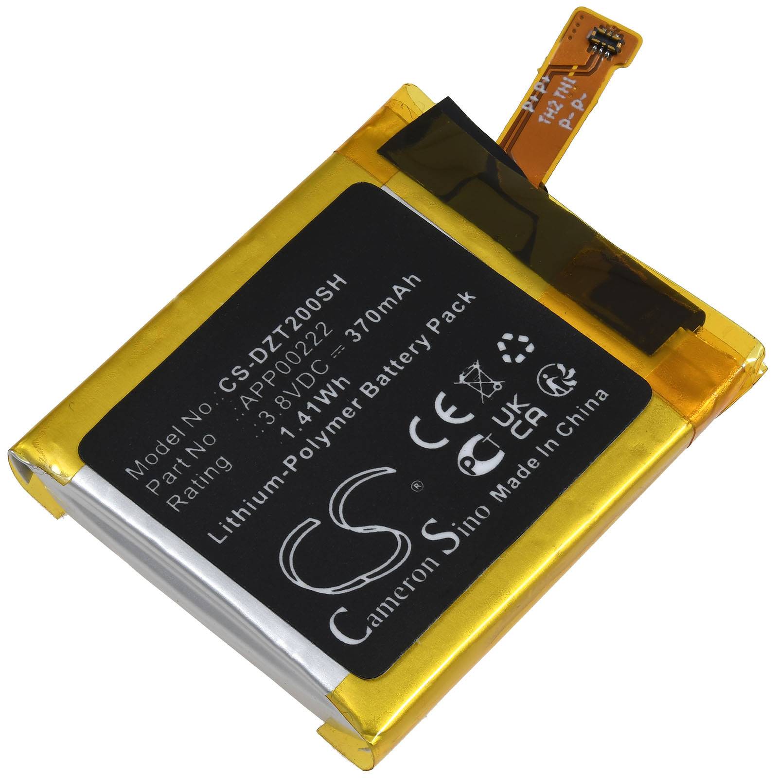 Powery Akku passend für Smartwatch Fossil Q Explorist Gen3 Armani ART5004 Diesel DZT2002 Typ APP00222, 3,8V, Li-Polymer