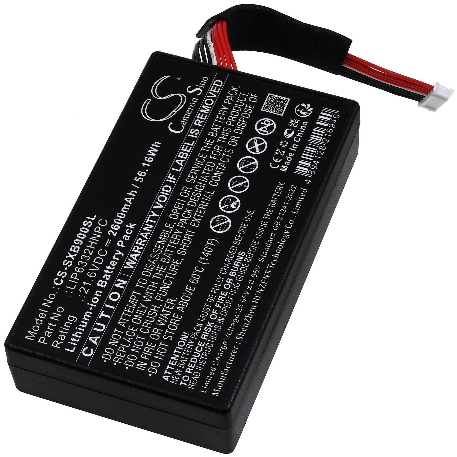 Powery Akku für Sony GTK-XB90 Lautsprecher, 21,6V, Li-Ion