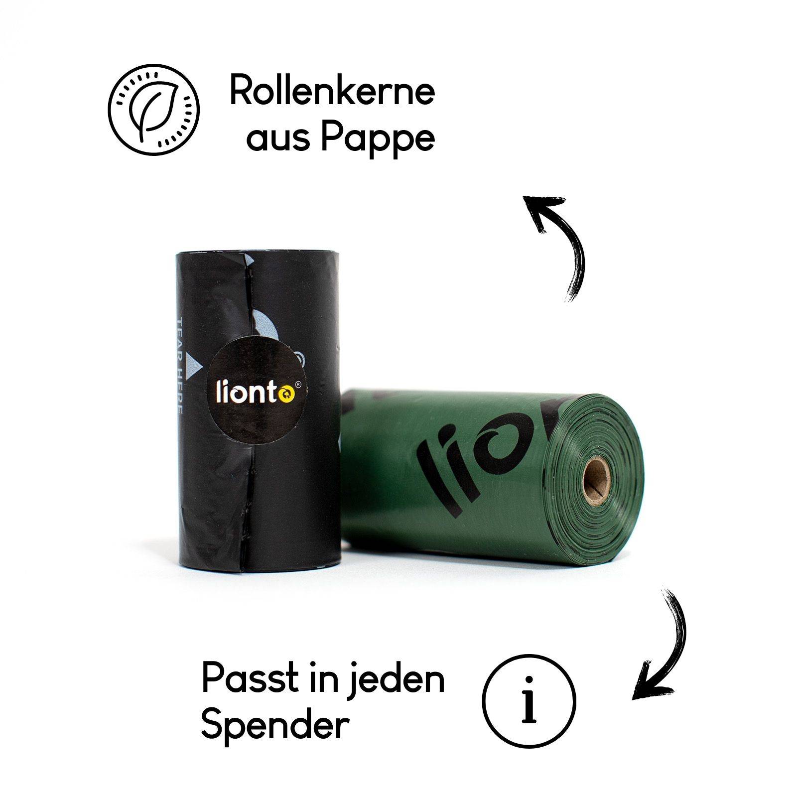 lionto Katzenkotbeutel, 300 Beutel (20 Rollen), extra dick, geruchsdicht & auslaufsicher, ideal für saubere Katzenklos