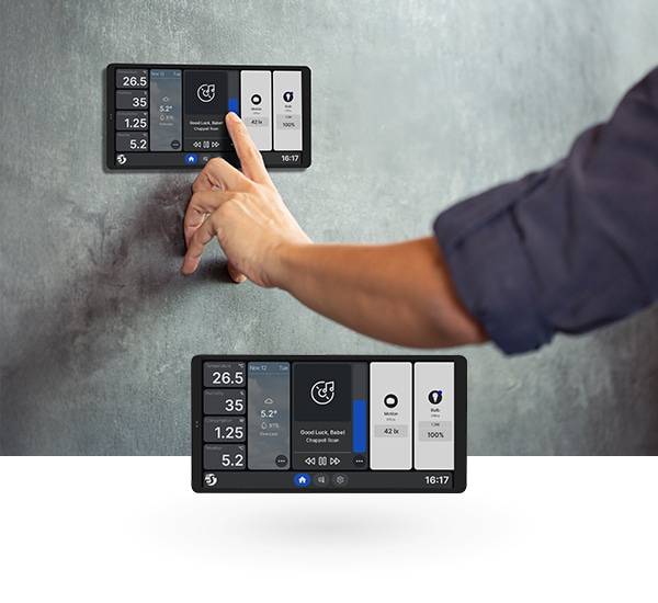 SHELLY Wanddisplay Wall Display X2 Black + Blu H&T Black