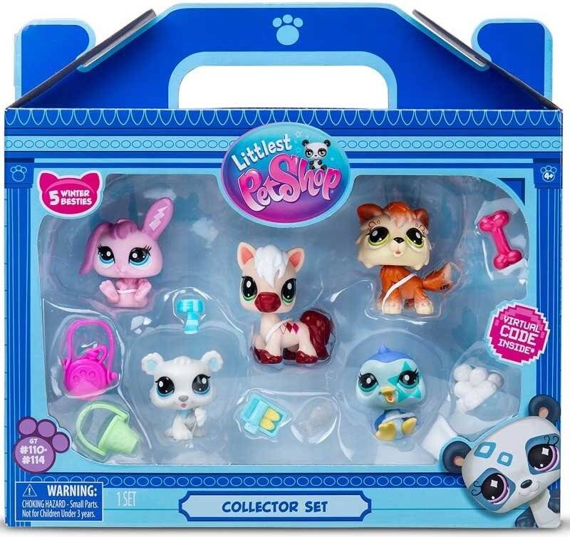 Hasbro Littlest Pet Shop LPS-Set Wintertü cher, 5-teilig