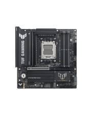ASUS TUF GAMING Motherboard mit CPU-Sockel, RAM-Slots und Erweiterungssteckplätzen auf weißem Hintergrund dargestellt