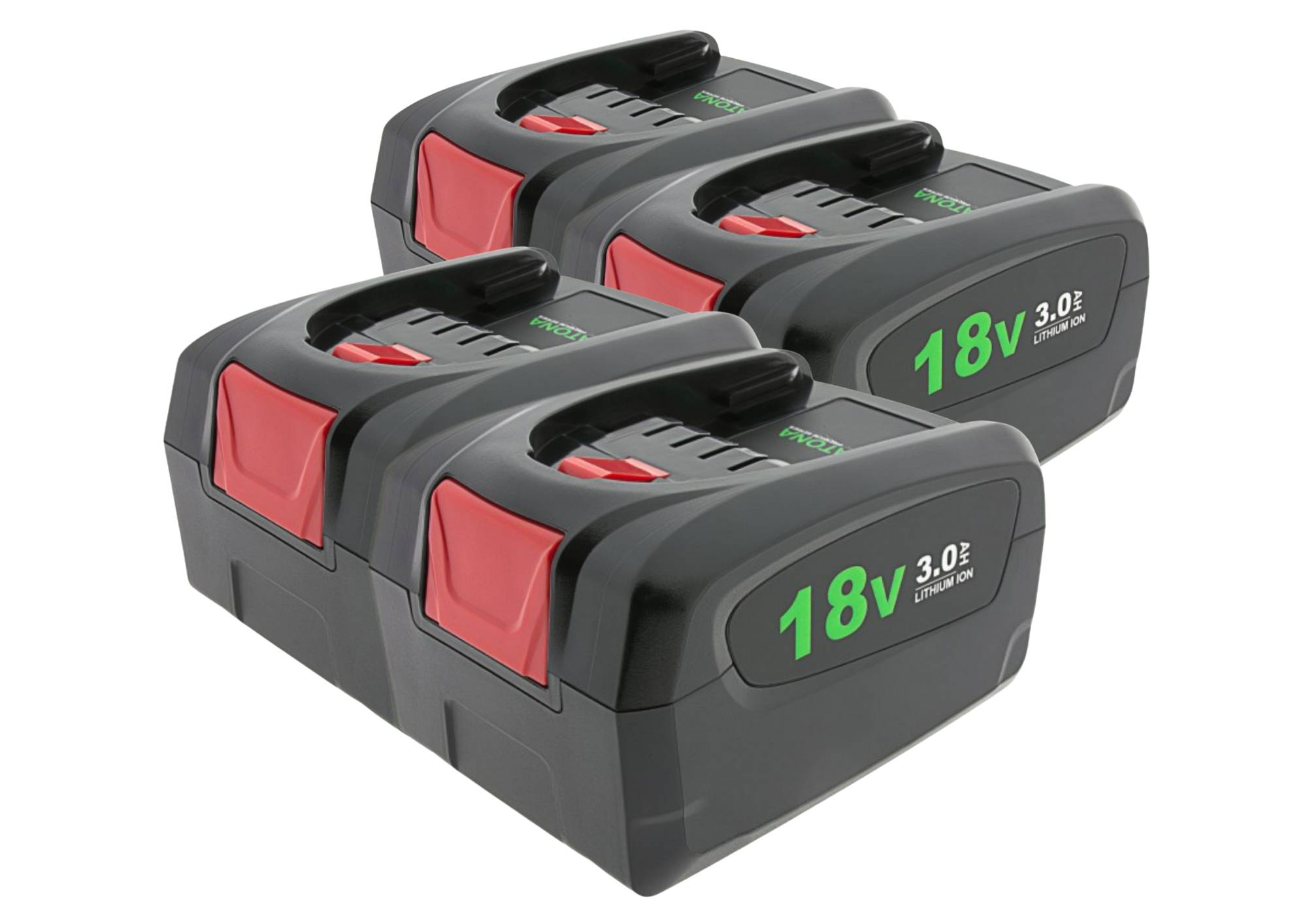 4er-Set PATONA Akku Bosch PBA18 18V 3.0Ah Ersatzakku