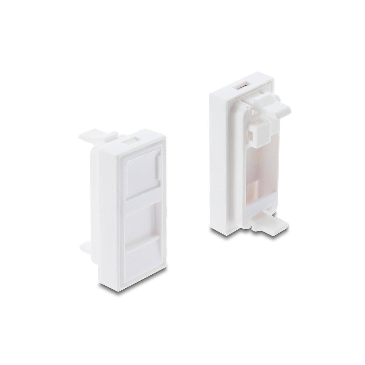 Delock Easy 45 H-Modulblende für Keystone Modul 1 Port mit Staubschutzklappe 22,