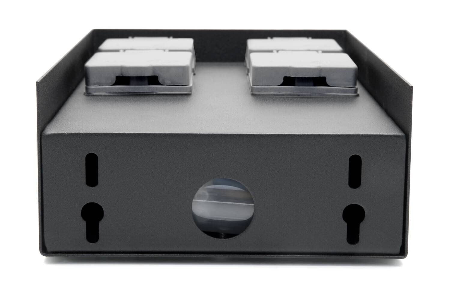 LED Universum Außensteckdose 4 Steckplätze anthrazit