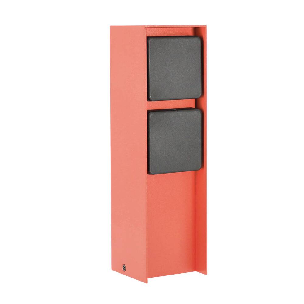 LED Universum Außensteckdose "ADAM 2" - coral - 2 Steckplätze