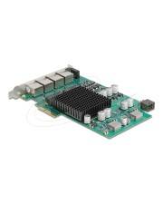Delock PCI Express x4 Netzwerkkarte Gigabit LAN 4 x RJ45 mit PoE+ i350