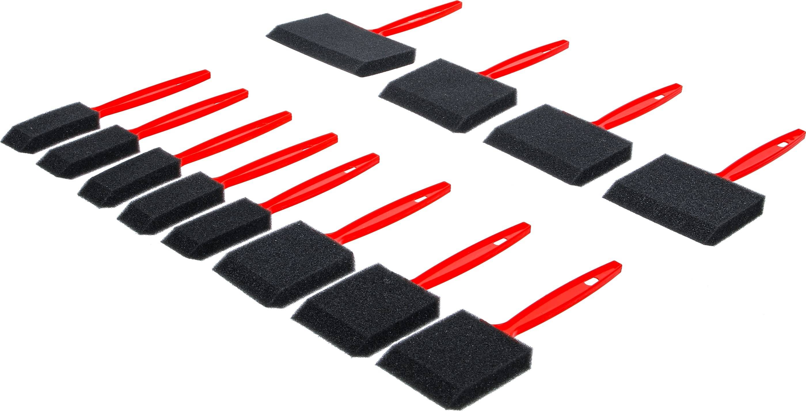 BGS TECHNIC Schaumstoff-/Schwamm-Pinsel-Satz, 12-teilig