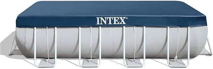 Intex | Rectangular Pool Cover | Poolabdeckplane - 389 x 184 cm | idealer Schutz für Rectangular Frame Pool