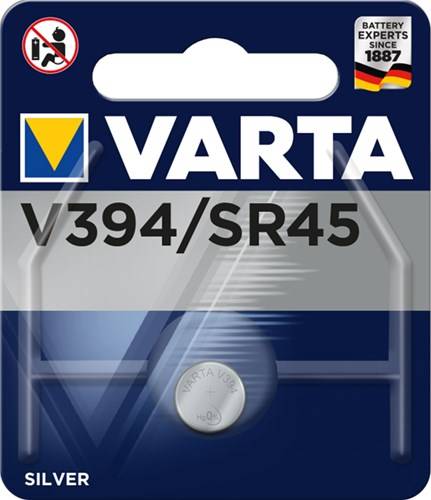 10X Varta 38510 Professional Electronics SR45 (V394), 1 Stk. Blister - Silberoxid-Zink-Knopfzelle, 1,55 V Uhrenbatterie