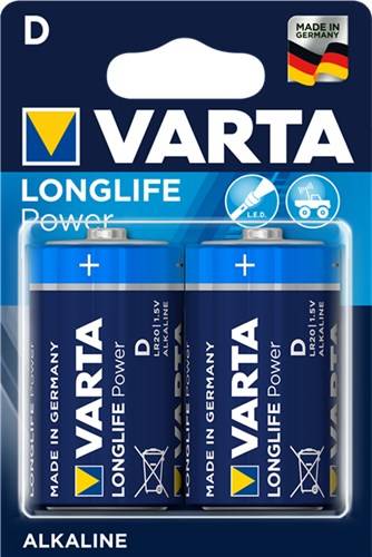 10X Varta 46825 Longlife Power LR20/D (Mono) (4920), 2 Stk. Blister - Alkali-Mangan Batterie (Alkaline), 1,5 V
